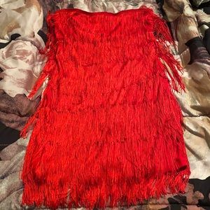 Red Fringe Dress